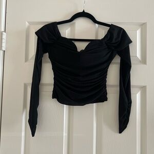Revolve Elegant Black Long Sleeve Women's Top